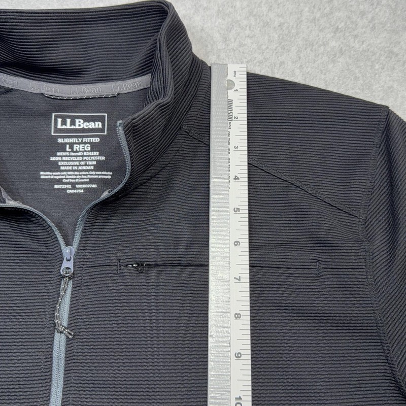 LL Bean Venture Stretch Ottoman Rib Pullover Mens Large Black 1/4 Zip Outdoor gallery