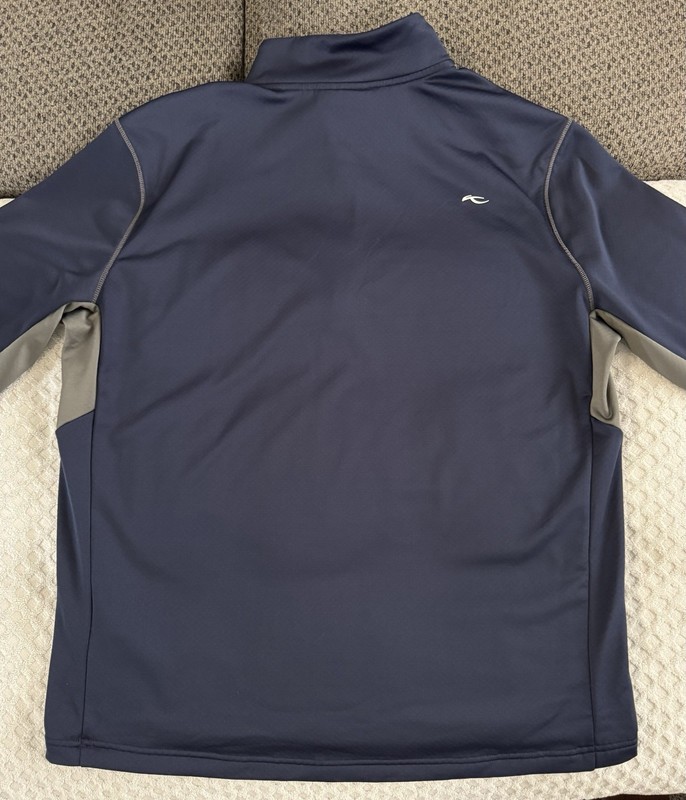KJUS Diamond Fleece Half Zip Midlayer Pullover Navy Grey Size 56 2XL MG25-D01 gallery