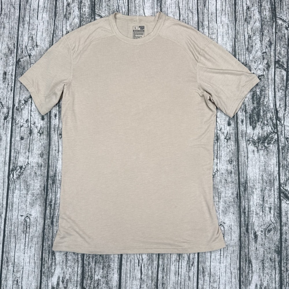 Massif FR Flame Resistant T-Shirt Men's Large Tan Cocona Made USA