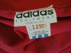 VINTAGE ADIDAS EQUIPMENT SHIRT JERSEY RED MENS SIZE LARGE L – RARE MADE USA