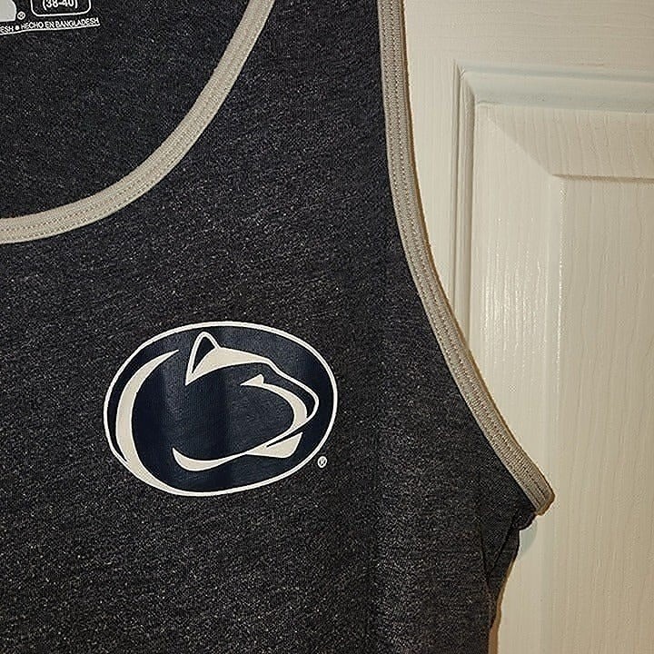 Men's sz M Blue Penn State Tank Top Athletic Workout by Russell gallery