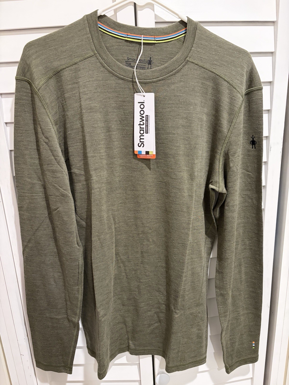 Smartwool Men’s Classic Thermal Merino Base Layer Crew - Size Medium gallery