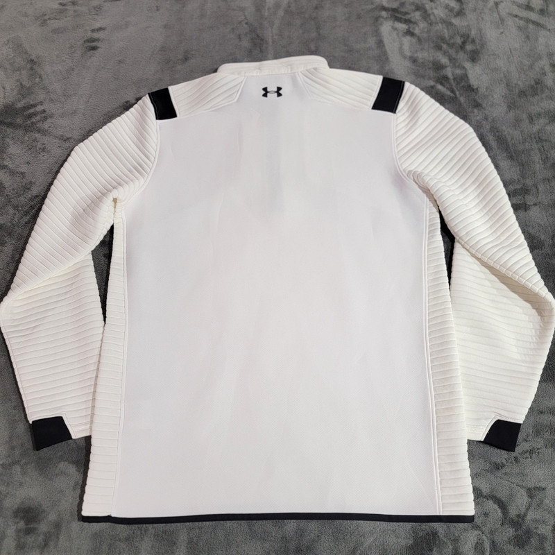 Under Armour Golf Pullover Men Medium White Cream UA Storm Daytona Half Zip gallery