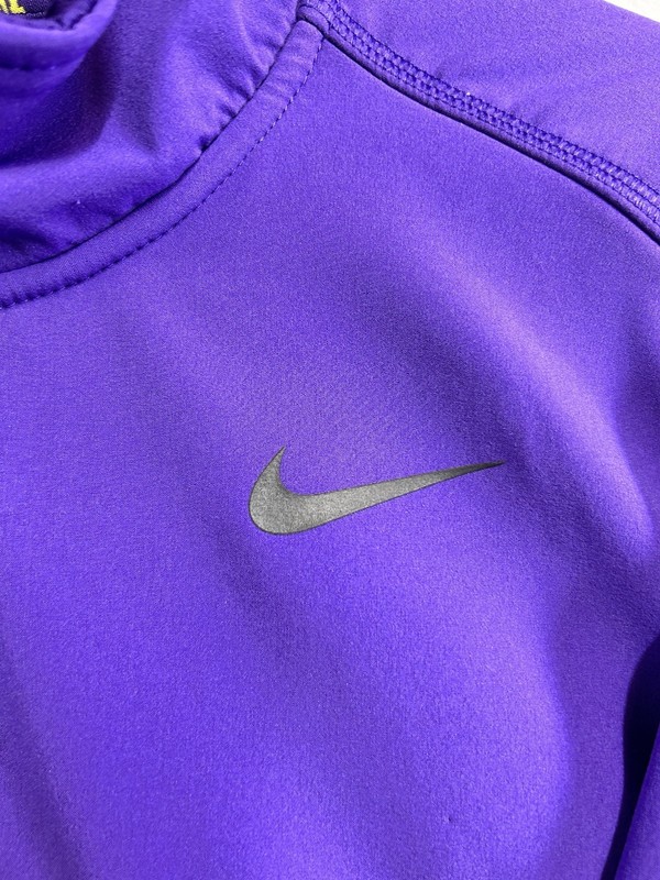 Nike Therma-FIT Men's 1/4 Zip Mock Neck Colorblock Pullover Size XL Purple/Black gallery