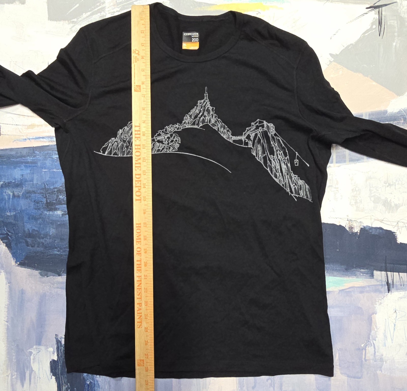 Icebreaker Merino 200 Oasis Wool Long Sleeve Shirt Mens Size XL Black gallery
