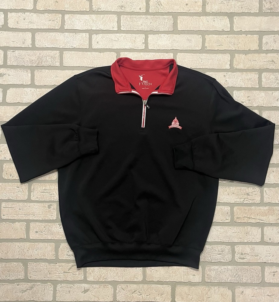 Fairway & Greene F&G Tech 1/4 Zip Pullover Men’s Large Pink Black Capitol Logo