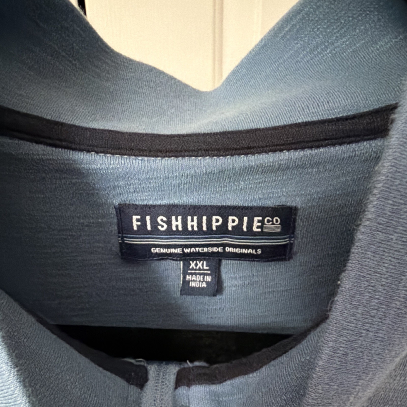 Fish Hippie Co Men’s 2XL Blue 1/4 Zip Mock Neck Polyester Pullover, Long Sleeve gallery