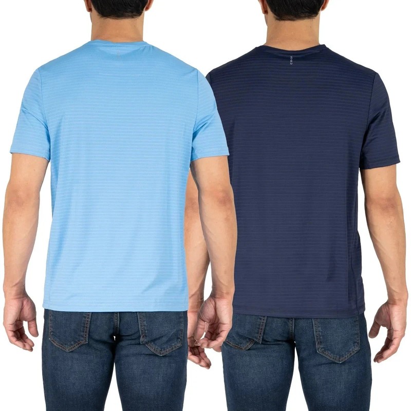 SOYBU Men's 2-pack 4-Way Stretch Moisture Wicking Active Tee Dark Blue/Blue S gallery