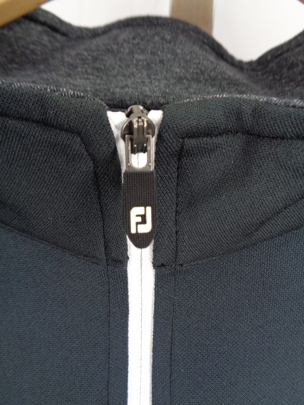 Footjoy FJ Black Heathered 1/4 Zip Top Jacket Size Medium Athleisure Golf Active gallery