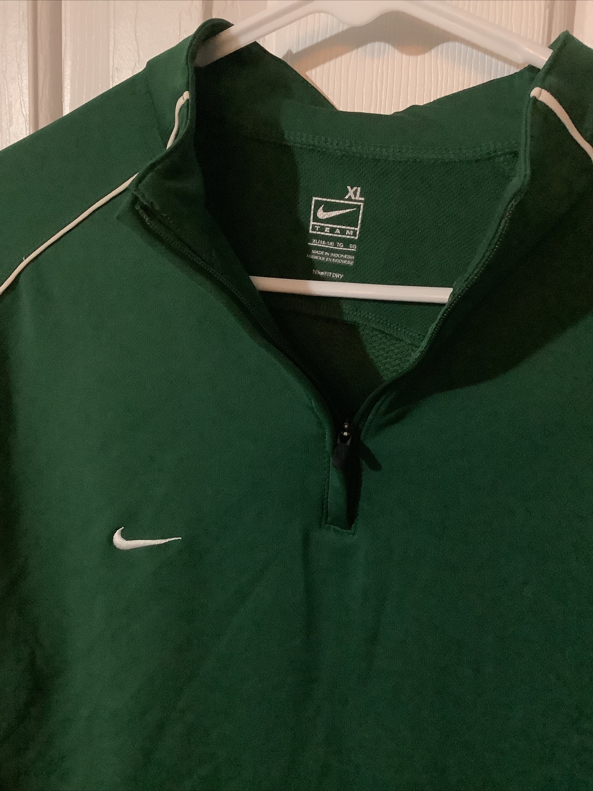 NIKE TEAM Active Pullover 1/4 Zip - Green - Fit Dry - XL Extra large - FREE SHIP gallery