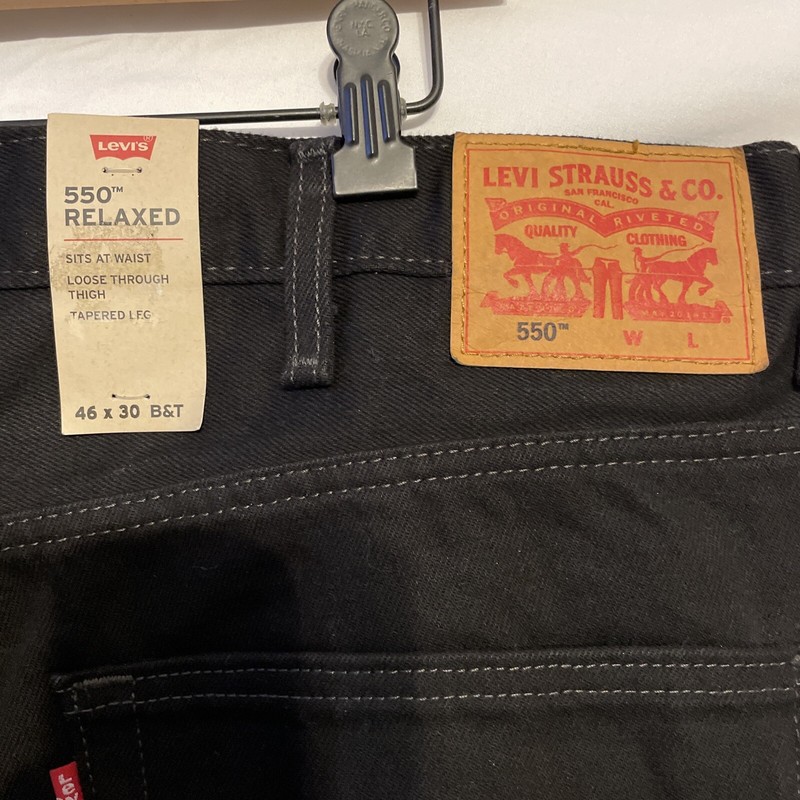 Levi’s 550 Relaxed Fit 46x30 Big & Tall Black NWT gallery