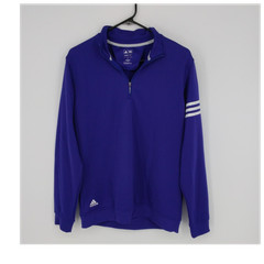 Adidas Climalite Men’s Purple 1/4 Zip Mock Neck Long Sleeve Pullover S