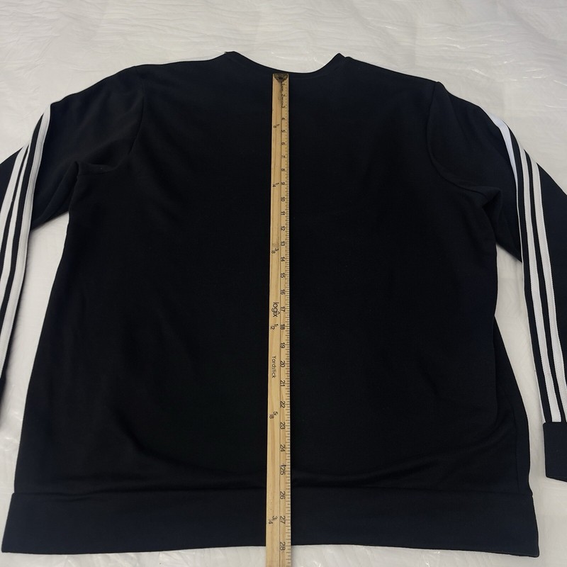 Adidas Sweatshirt Pullover Crewneck 3-STRIPE French Terry Mens Sz XL H09271. gallery