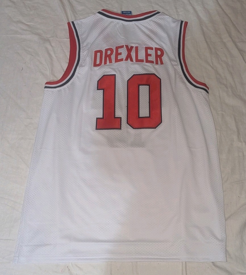 XL Unworn Clyde Drexler Team USA White Champion NBA Basketball Jersey #10 gallery