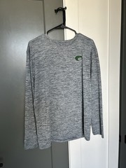 Costa Long Sleeve Sun Shirt Men’s Size Large Heather Gray/Green