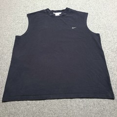 Vintage Nike Shirt Mens Extra Large Black Tank Top Y2K Sleeveless Crewneck