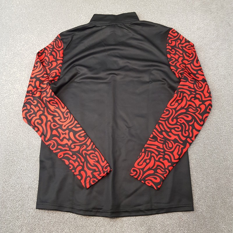 Bristol City 1/4 Zip Top Medium Black Red O'Neills Football Training Pullover gallery