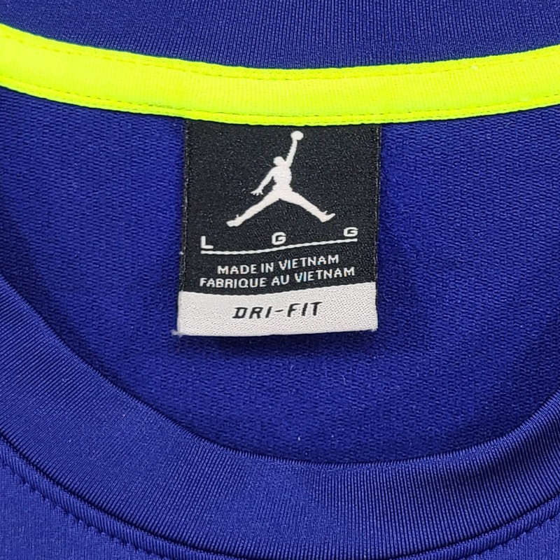 Nike Jordan Jumpman Flight Performance Basketball Shirt Men Large LS Royal Blue gallery