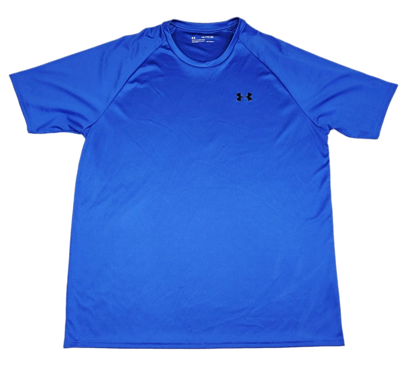 Under Armour HeatGear Mens Shirt 2XL Blue Raglan Short Sleeve Athletic Gym Tee gallery