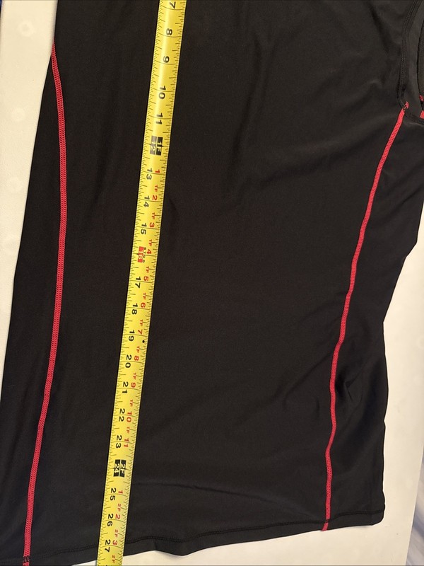 Devops Men's Pair Of Two Sleeveless Compression Shirt Red And Black Size L gallery