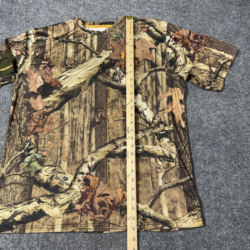 Under Armour HeatGear Shirt Mens Large Brown Camo Break-Up Infinity Hunting Top gallery