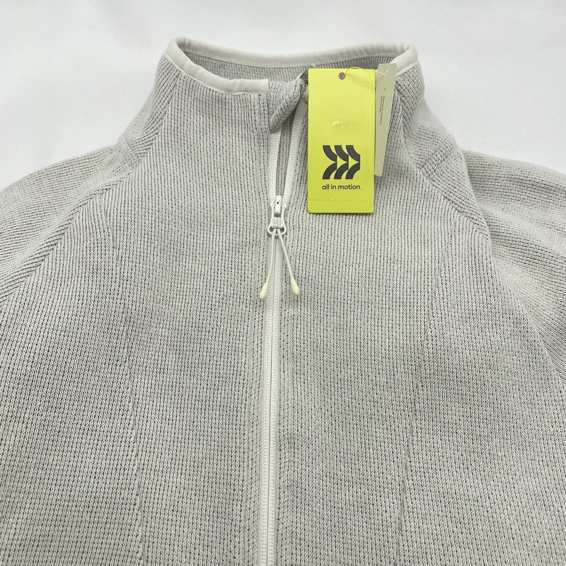 S Mens All In Motion Cream Ivory Off White Half Zip Pullover Top SMALL NWT gallery