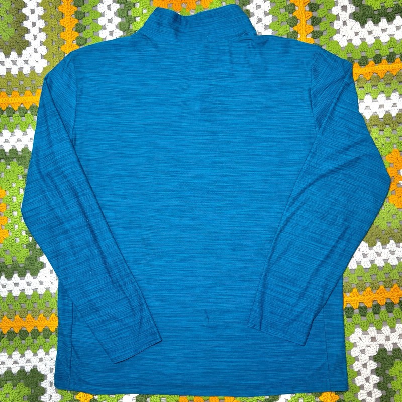 Nike Shirt Men Large Blue Pullover Quarter Zip Performance Running Sweater gallery