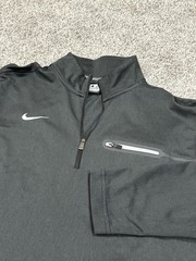 Nike Dri-FIT Running Long Sleeve Shirt Mens Large Gray 1/4 Zip Pullover