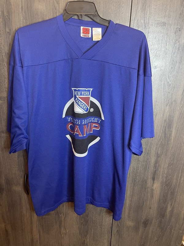 Vintage NHL New York Rangers Hockey Camp Adult Large Blue gallery