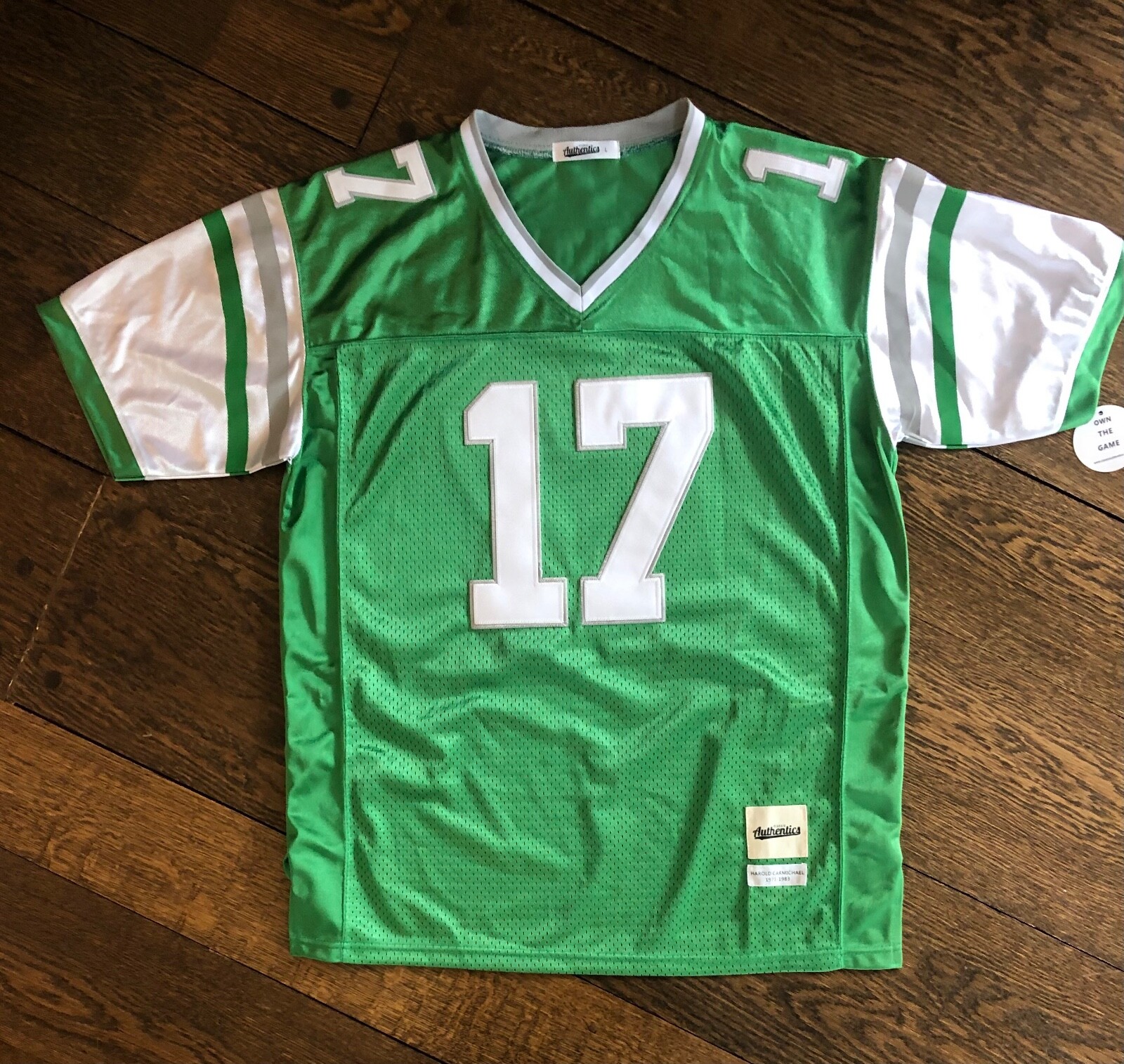 Harold Carmichael Classic Authentics Green Replica Jersey - Sizes Large & 2XL gallery
