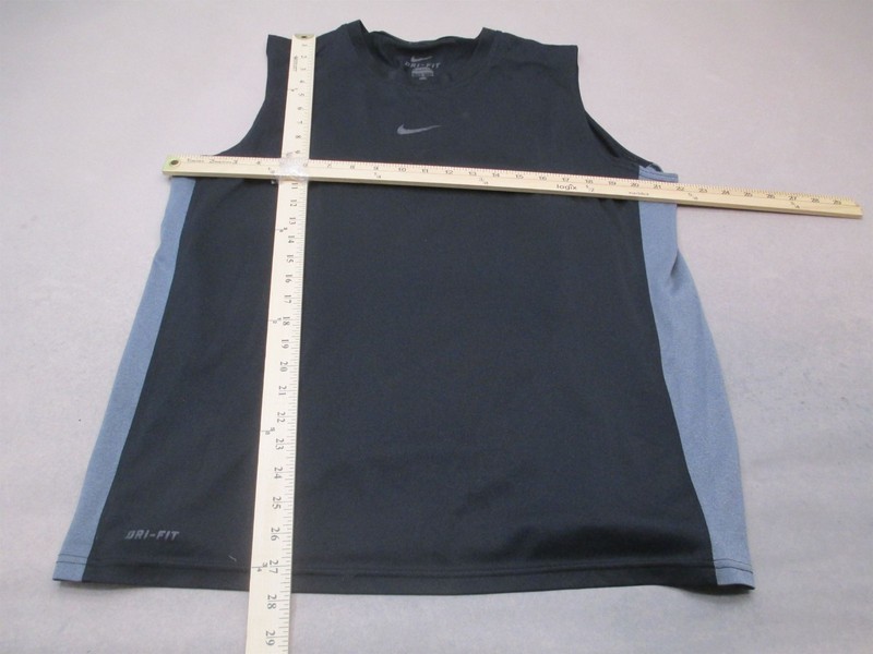 Nike Size L Mens Black Sleeveless Crew Neck Activewear Athletic Sport Tank 548 gallery