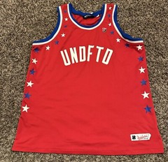 Undefeated Mesh Basketball Stars Jersey Streetwear Sportswear Red Mens Large