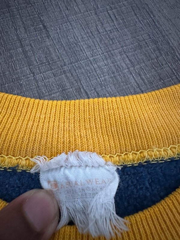 1970s Vintage Athletic Wear Football Jersey Number 27 White Navy Yellow gallery