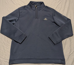 Adidas Primegreen Water-Resistant Quarter-Zip Golf Pullover Men’s L Navy Blue