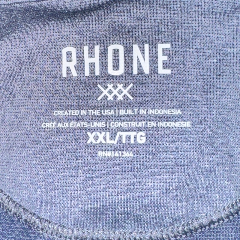 Rhone Session 1/4 Zip Pullover Men's Size XXL Heather Light Blue UPF 50+ L/S gallery