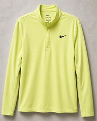 NIKE DRI FIT 1/4 ZIP PULLOVER M VOLT YELLOW GOLF RUNNING TRAINING