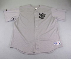 Vintage San Francisco Baseball Jersey Men 3XL Gray Button Up Majestic Ramirez #1
