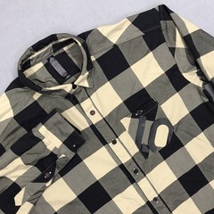 Adidas U 5.10 Brand of The Brave Flannel Button Up Shirt Medium Savannah/Black