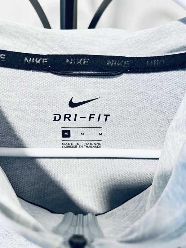 Nike Dri-FIT Men's Gray Full Zip Hooded Training Jacket/pants Size M Logo gallery