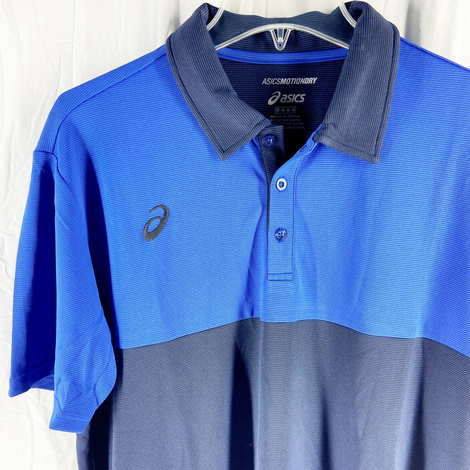 ASICS Mens State Polo Button Up Blue Dark Blue Golf Tennis 50+ UPF S, M, XXXL gallery