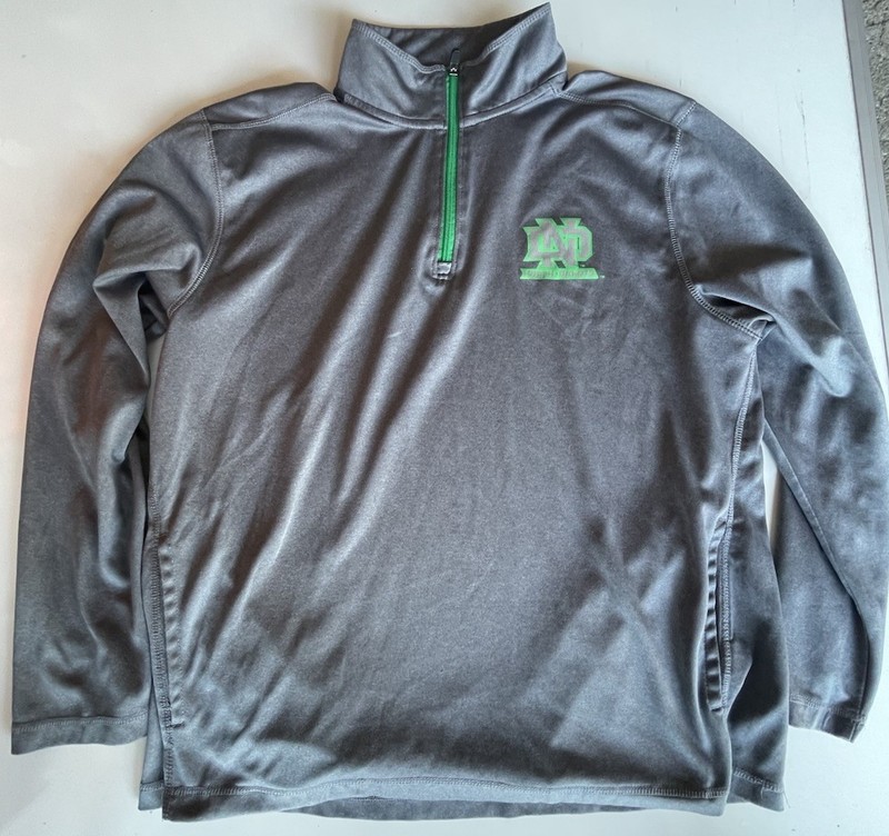 UND Fighting Hawks Gray Quarter-Zip Pullover Men’s XL EUC Hockey Fan Gear gallery