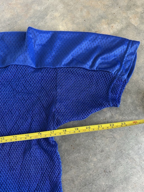 Vintage 50s Russell Southern Athletics Football Jersey Blank Mesh Blue Medium gallery