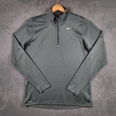Nike Racer 1/4 Zip Running Shirt Mens Medium Gray Dri-FIT Long Sleeve Pullover