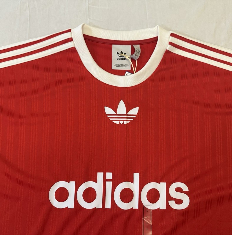 Adidas Originals Men's Adicolor Trefoil Poly Shirt Jersey Sz L Better Scarlet gallery