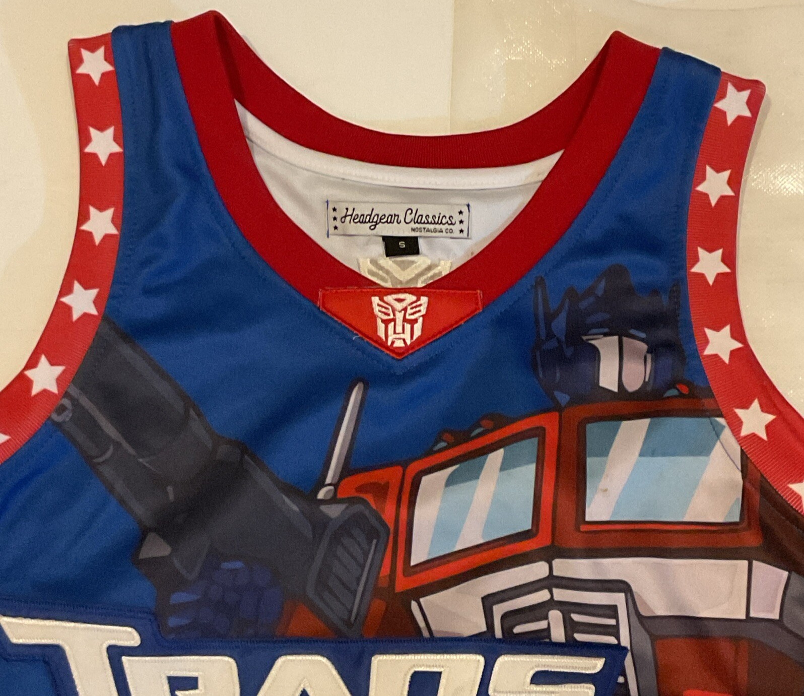 Headgear Classics Basketball Jersey Transformers Optimus Prime. Size S gallery