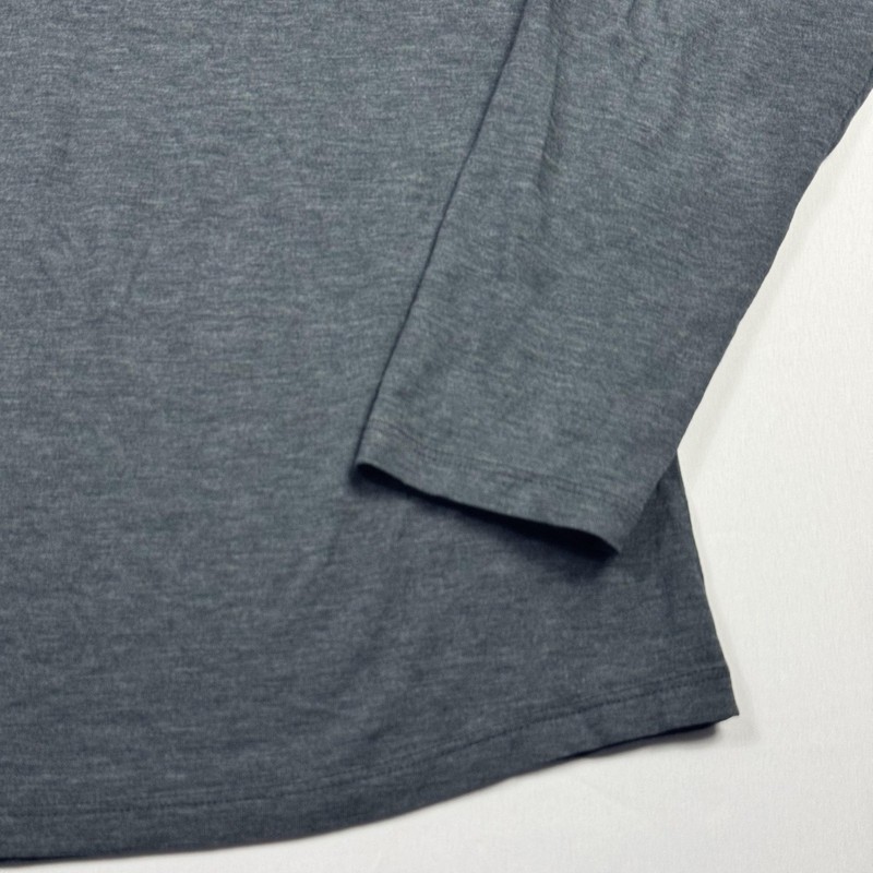 Lululemon Henley Shirt Mens Extra Large Gray Long Sleeve Button Athletic Logo gallery