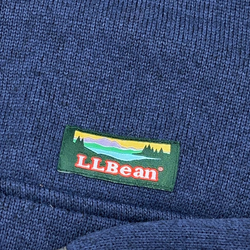 LL Bean Sweater Men Small Navy Blue Pullover Slightly Fitted Snap T Outdoors gallery