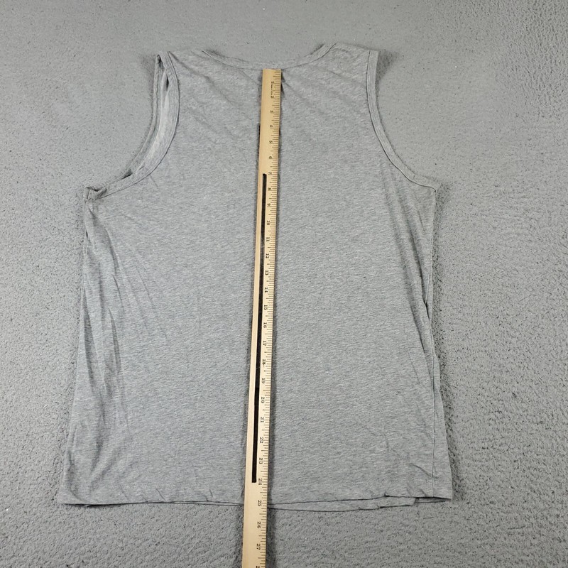 Nike T Shirt Mens Medium Gray Tank Top Swoosh Muscle Gym Work Out * gallery