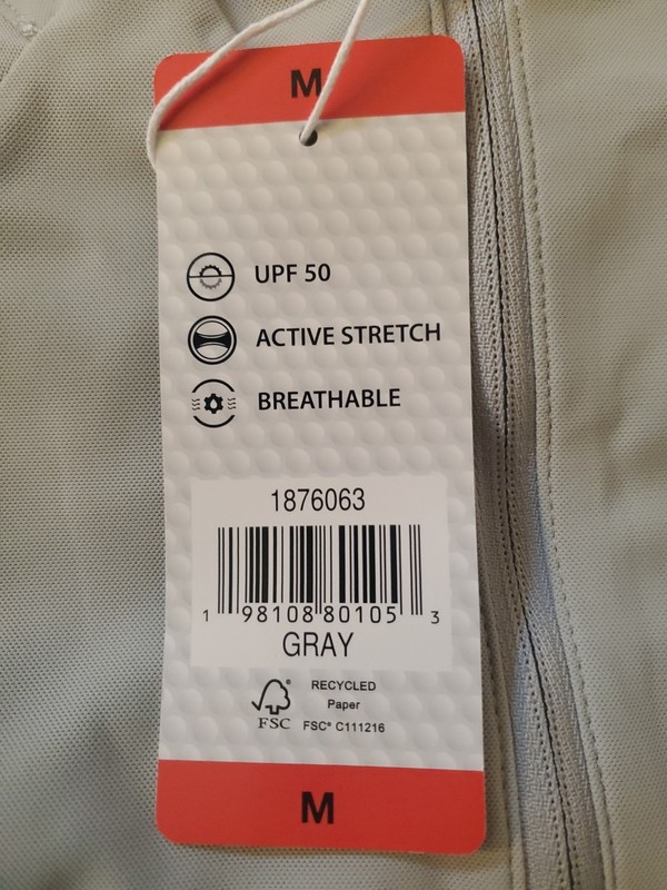 Ben Sherman Sport Men's MEDIUM Gray 1/4 Zip Long Sleeve Active Stretch Shirt NEW gallery