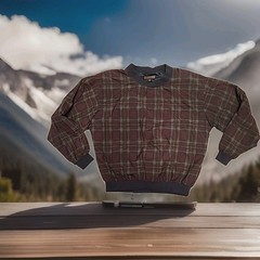 Sun Mountain Sports Dark Plaid Active Golf Pullover Windshirt Mens Large